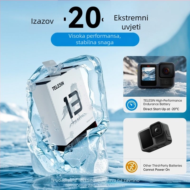 TELESIN GP13 Baterija visokih performansi za GoPro 13, prva generacija