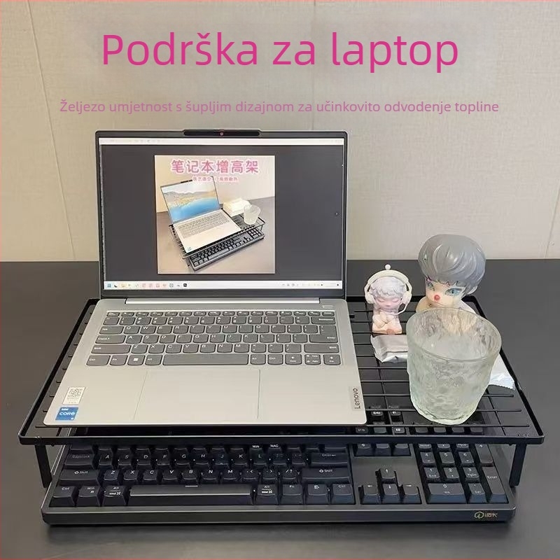 Hlađenje prijenosnog računala, podignuti stalak s višeslojnom pohranom, kovinski držač od željeza
