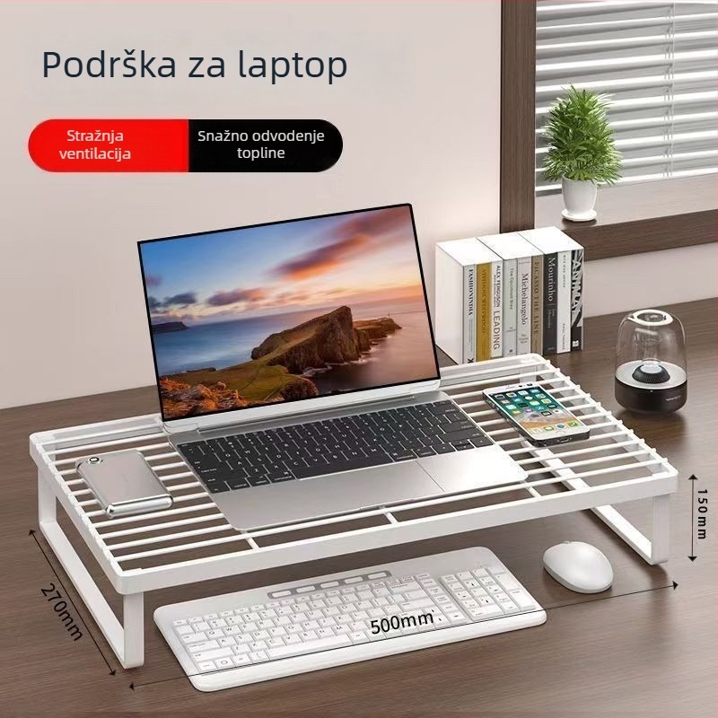 Hlađenje prijenosnog računala, podignuti stalak s višeslojnom pohranom, kovinski držač od željeza