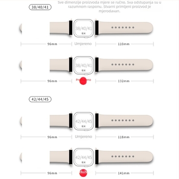 Silikonski remen za Apple Watch Series 11,sportski remen s jednostavnom kopčom