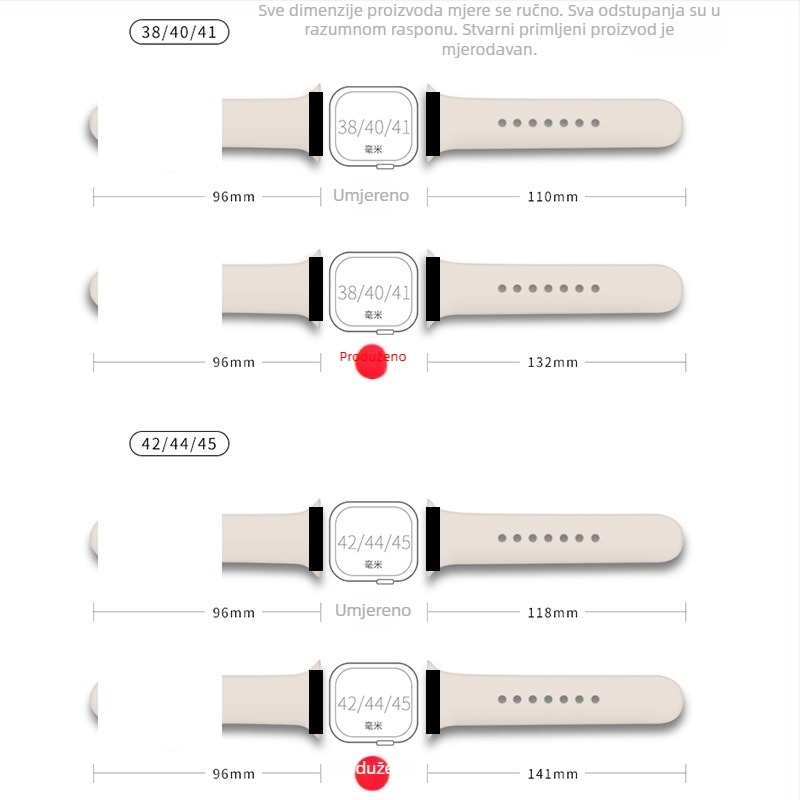 Silikonski remen za Apple Watch Series 11,sportski remen s jednostavnom kopčom