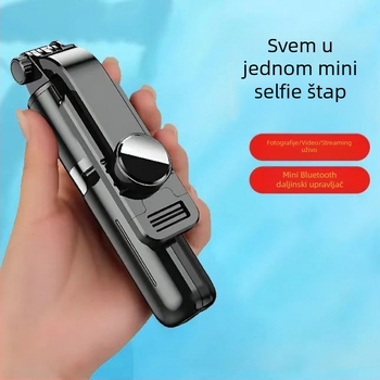 Proširivi mini selfie štap s trojnožnim stativom za mobitel, od nehrđajućeg čelika; bez daljinskog upravljanja, bez Bluetootha, bez rasvjete