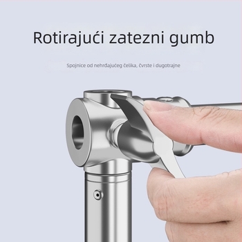 Stativ za pozadinu od nehrđajućeg čelika s teleskopskom šipkom, vodoravnom šipkom i tripodom
