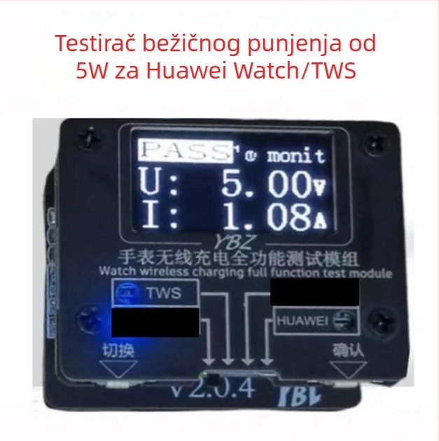 YBZ tester bežične punjenja – Qi2.2 autentikacija protokola, QC3.0 podrška, maksimalni izlaz 25W, digitalni prikaz, magnetsko punjenje