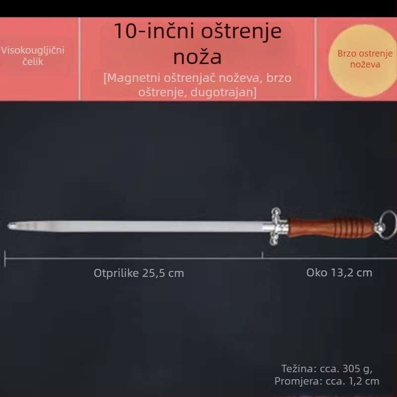 Štapić za oštrenje noževa od karbida silicijuma, modernog minimalističkog dizajna, prilagodljiv, podržava privatne marke