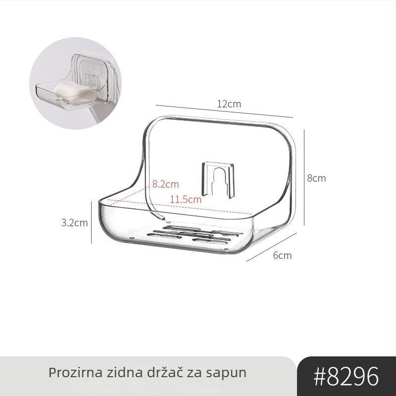 Kutija za skladištenje lijekova, zidna bez bušenja, višeslojni proziran dizajn, PET materijal, velik kapacitet
