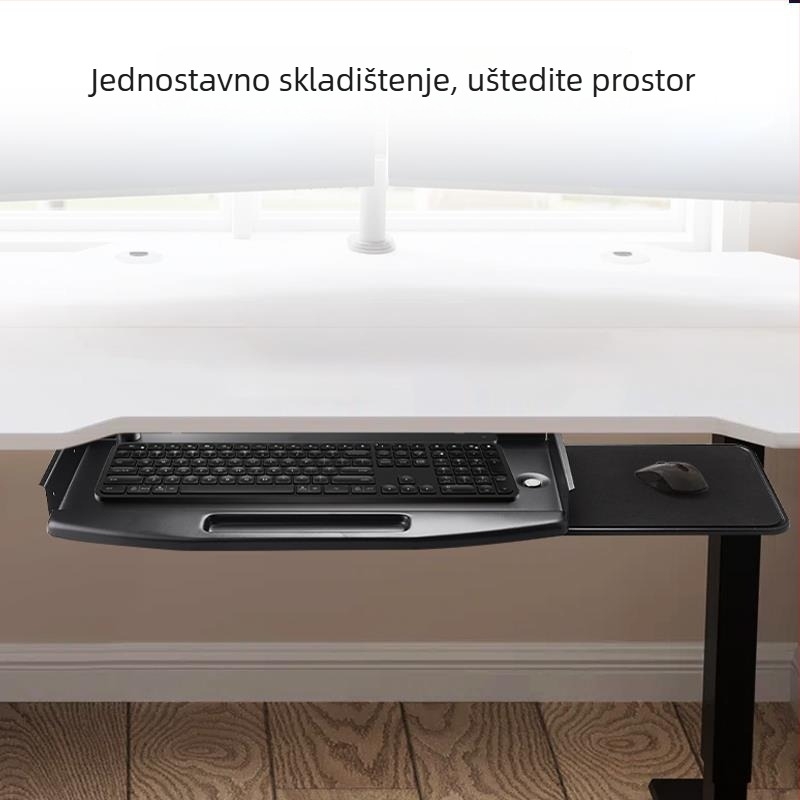 Podnostolna ploča za tipkovnicu ispod stola s izvučnim nosačem i vodilom za miš (Model SM/023; Stil: Moderan i minimalistički; Značka: Bez branda)