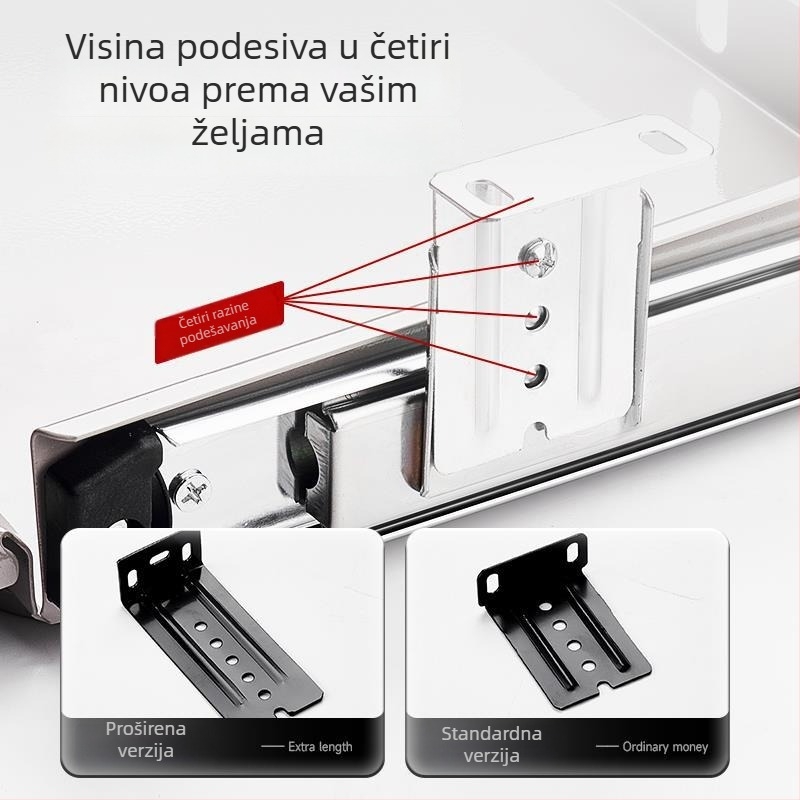 Podnostolna ploča za tipkovnicu ispod stola s izvučnim nosačem i vodilom za miš (Model SM/023; Stil: Moderan i minimalistički; Značka: Bez branda)
