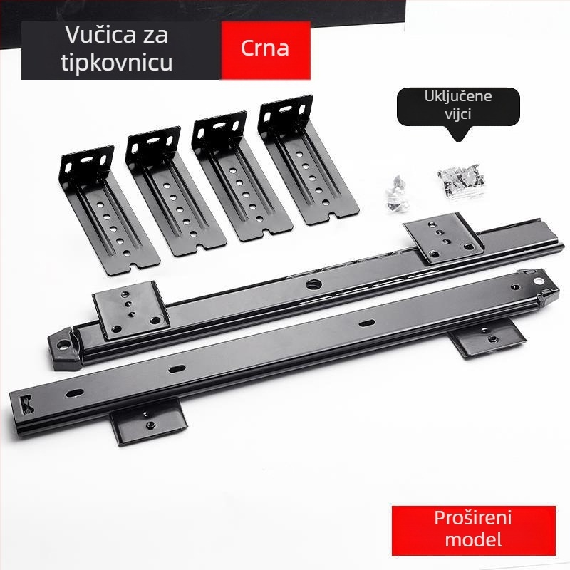 Podnostolna ploča za tipkovnicu ispod stola s izvučnim nosačem i vodilom za miš (Model SM/023; Stil: Moderan i minimalistički; Značka: Bez branda)