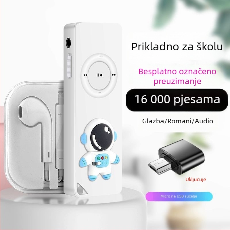 Mini MP3/MP4 glazbeni player – Prijenosni Walkman stil za studente