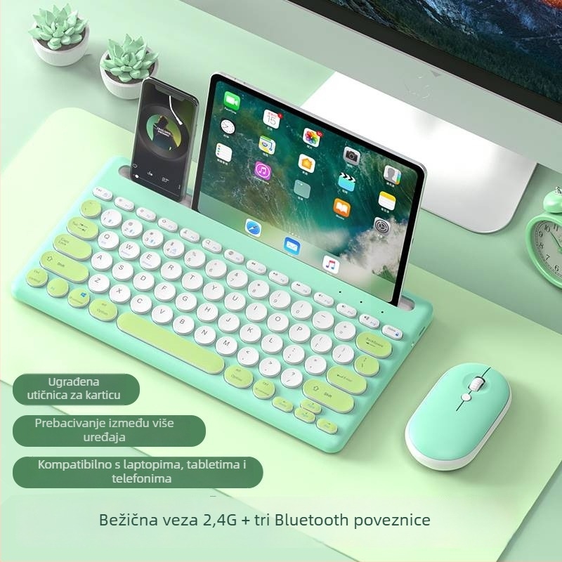 Bežični set tipkovnice i miša K004C - Dual-Mode, USB tipkovnica i USB miš, 1600 DPI, vodootporan
