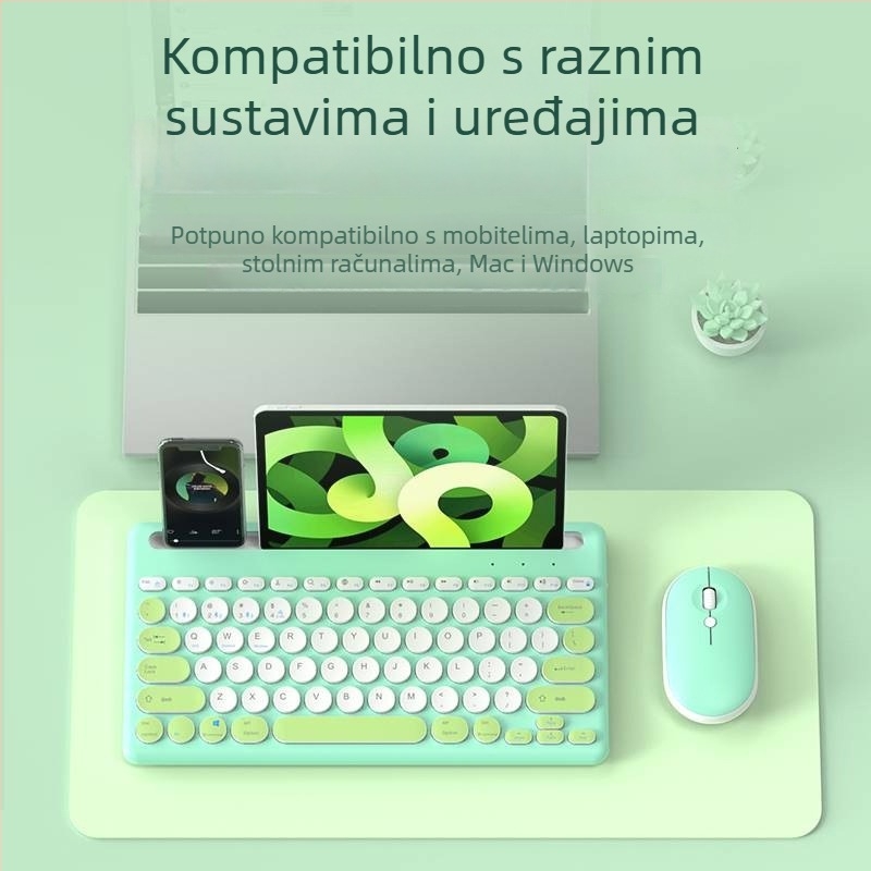 Bežični set tipkovnice i miša K004C - Dual-Mode, USB tipkovnica i USB miš, 1600 DPI, vodootporan