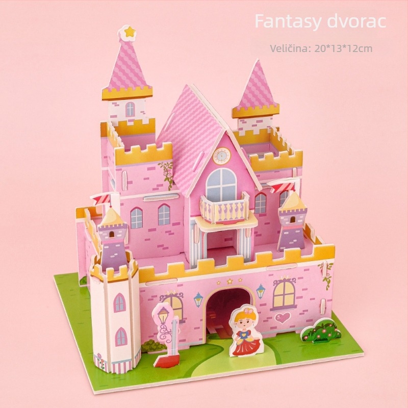 Penasta 3D slagalica kartica za djecu 4–6 godina, DIY obrazovna slagalica s prilagodbom logotipa