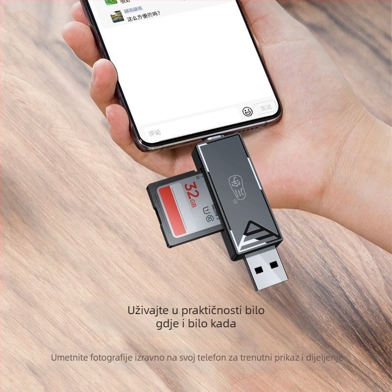 OTG čitač kartica USB 3.0 visoke brzine, Type-C sučelje i USB 2.0, podrška TF kartice
