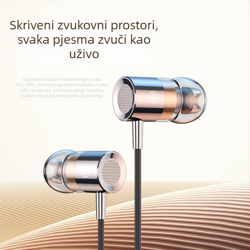 In-ear slušalice Type-C, žičane, 1,2 m kabel, snažan bas, izolacija šuma, model F5-11