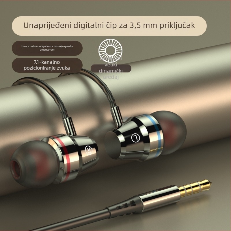 In-ear slušalice Type-C, žičane, 1,2 m kabel, snažan bas, izolacija šuma, model F5-11