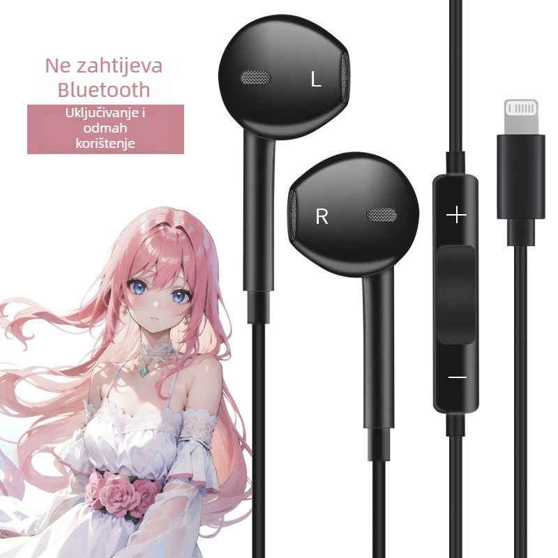 Žične in-ear slušalice s 14,2 mm dinamikom, ugrađeni mikrofon, 3,5 mm priključak, kabel 1,2 m