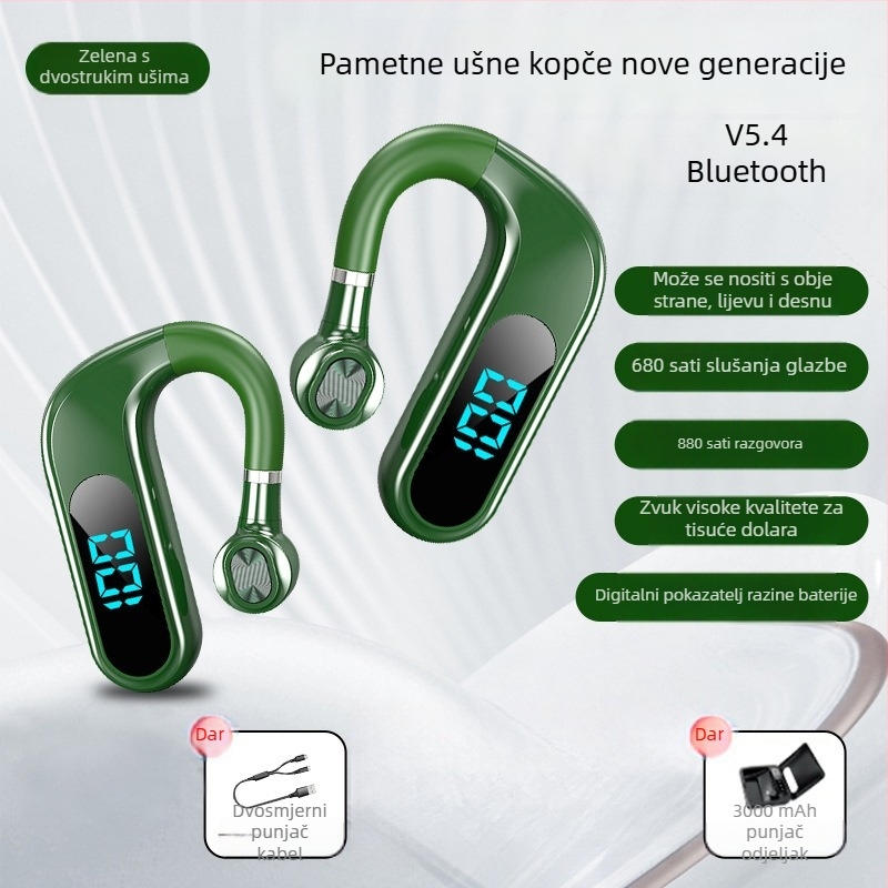 Bluetooth slušalica s kukom za uho, stereo, Huawei čipset, Bluetooth 2.0, do 4 sata trajanja baterije