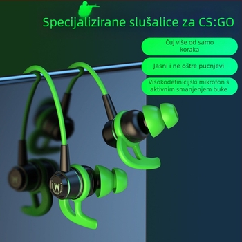 ACZ G4 In-ear gaming slušalice, žične, 3,5 mm L-oblika utikač, mikrofon, 20–2000 Hz