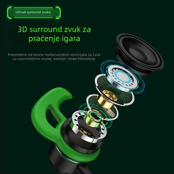 ACZ G4 In-ear gaming slušalice, žične, 3,5 mm L-oblika utikač, mikrofon, 20–2000 Hz