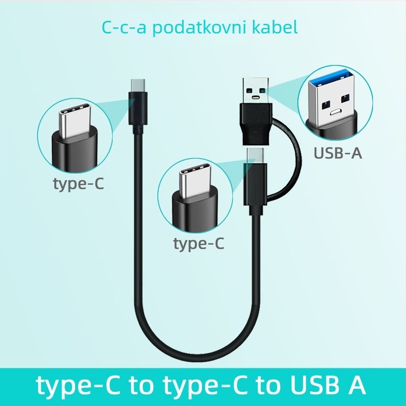 M.2 SSD kućište za NVMe/NGFF/SATA, aluminijsko kućište, podrška do 2TB, brzine prijenosa 10Gbps/5Gbps