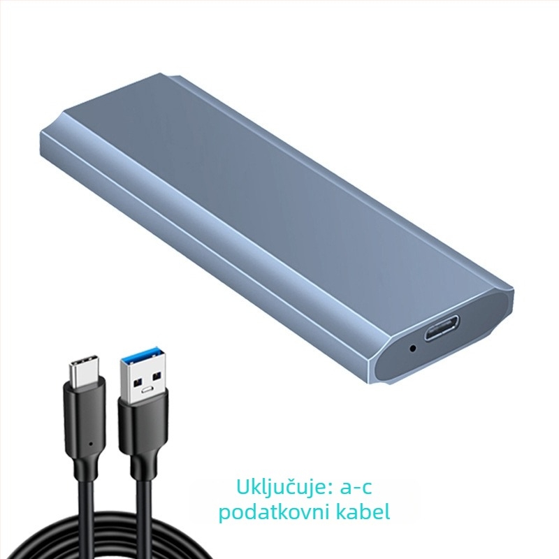 M.2 SSD kućište za NVMe/NGFF/SATA, aluminijsko kućište, podrška do 2TB, brzine prijenosa 10Gbps/5Gbps