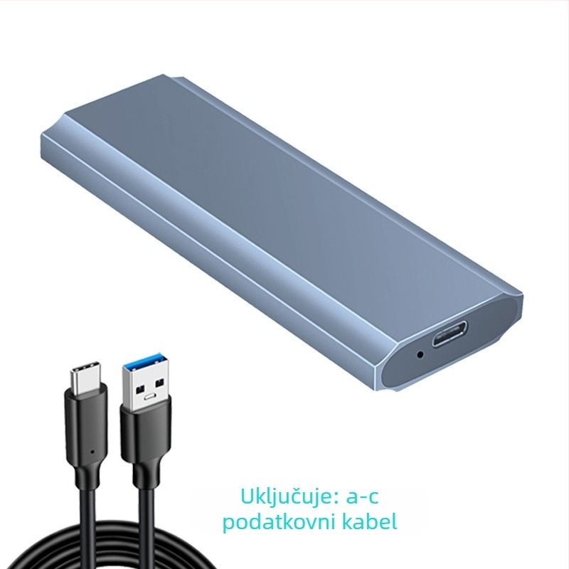 M.2 SSD kućište za NVMe/NGFF/SATA, aluminijsko kućište, podrška do 2TB, brzine prijenosa 10Gbps/5Gbps