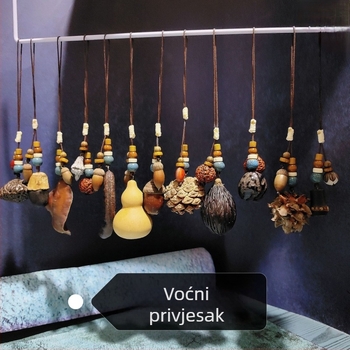 Privjesak za telefon i ključeve – nehrđajući čelik, ručno pleteno, proljeće 2025, prirodni stil, auto ukrasi