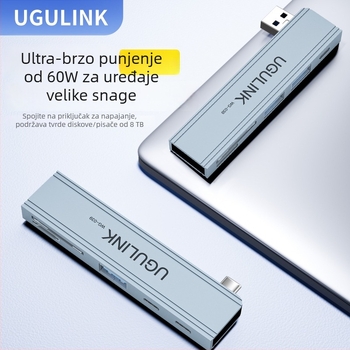 USB-C hub s 4 porta USB 3.0 za računalo