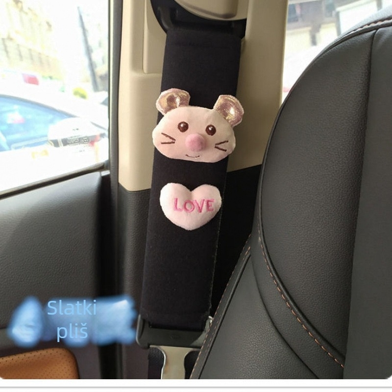 Navlaka za sigurnosni pojas automobila, mekani crtani dizajn, sladak, unisex