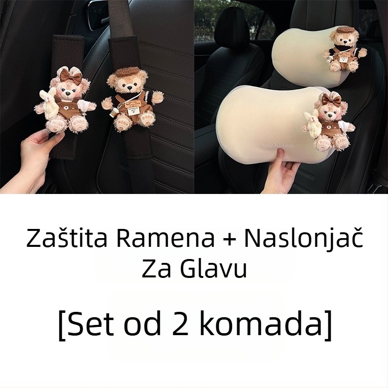 Karikatura dizajn zaštitnika za auto pojas (par) – poliester, 100 g, model Jtmmhj1