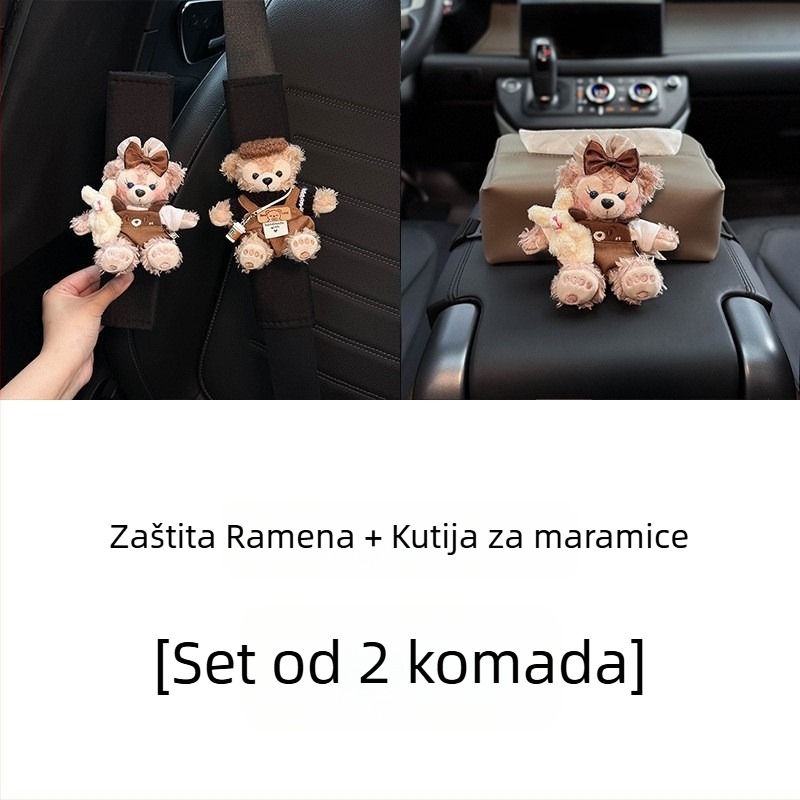 Karikatura dizajn zaštitnika za auto pojas (par) – poliester, 100 g, model Jtmmhj1
