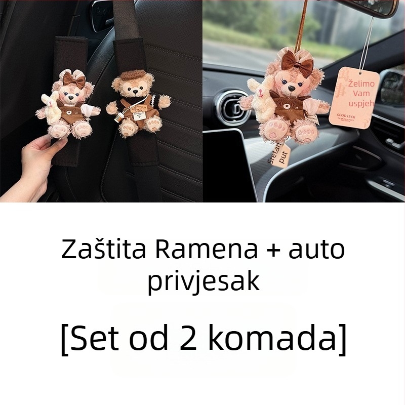 Karikatura dizajn zaštitnika za auto pojas (par) – poliester, 100 g, model Jtmmhj1