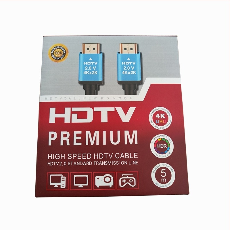 HD-DTV sučelje kabel za PC, 4K2K pri 60 Hz, bakar bez kisika, pozlaćeni konektori, kućište od aluminijske legure, 19+1 jezgra
