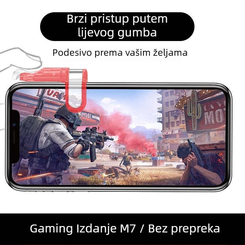OMALISS M7 kabelski joystick za pametne telefone s mehaničkim gumbima (Model: M7; Sučelje: USB; Spoj: Žično; Vibracija: Force Feedback; Primjenjivo: pametni telefoni)
