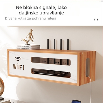 Kutija za pohranu bežičnog usmjerivača, zidni nosač, pletena ratana tkanina, moderan minimalistički stil, organizator za zaštitu od prašine, lansirano ljeto 2016