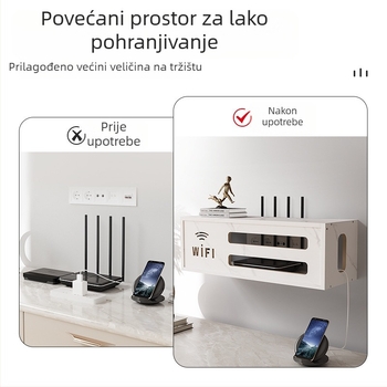 Kutija za pohranu bežičnog usmjerivača, zidni nosač, pletena ratana tkanina, moderan minimalistički stil, organizator za zaštitu od prašine, lansirano ljeto 2016