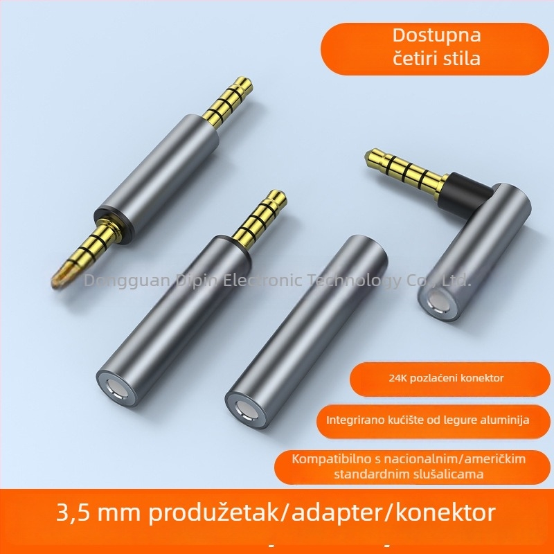 Audio produžni priključak 3,5 mm, muški na ženski, pozlaćeni, za slušalice