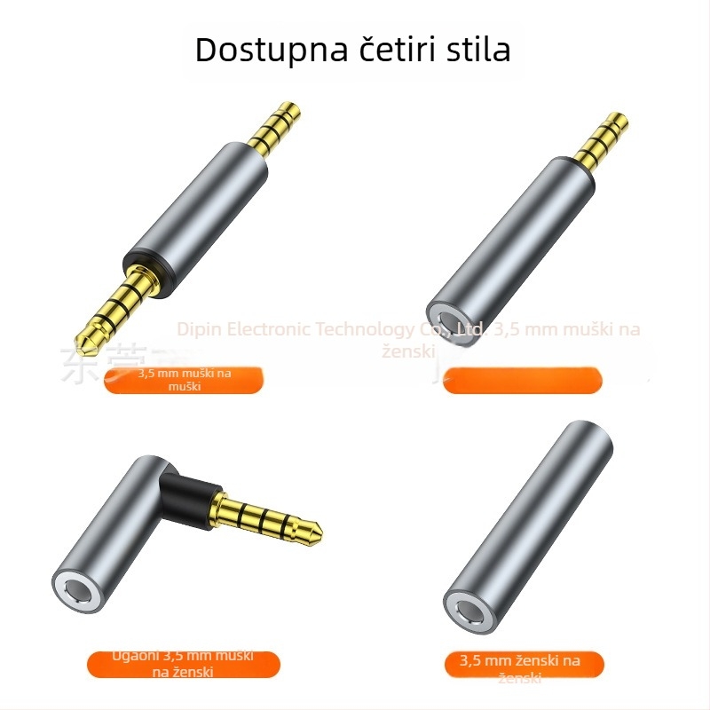 Audio produžni priključak 3,5 mm, muški na ženski, pozlaćeni, za slušalice