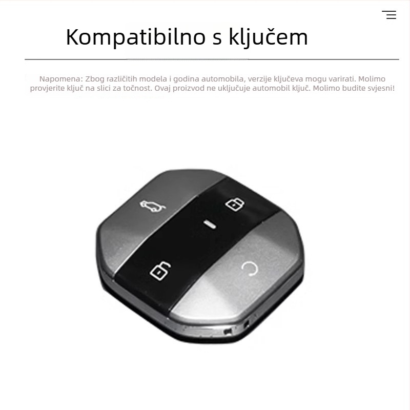 Klipovi za ključeve Jietu T1 i metalne kopče Jietu T2 od cinkovog legura, visoka kvaliteta, za 1 automobilsku marku