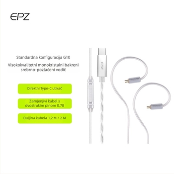 Epz Upgrade Line audio kabel, srebrna prevlaka, za digitalne uređaje