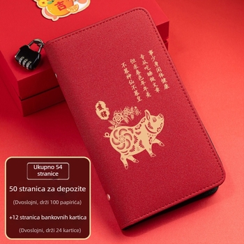 Kožni držač depozitnih listića sa zipom – Serija Dvanaest znakova zodijaka, moguć otisak logotipa