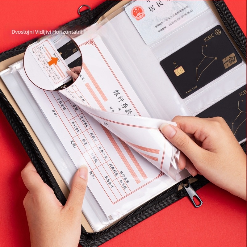 Kožni držač depozitnih listića sa zipom – Serija Dvanaest znakova zodijaka, moguć otisak logotipa