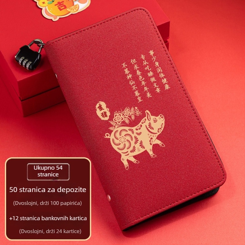 Kožni držač depozitnih listića sa zipom – Serija Dvanaest znakova zodijaka, moguć otisak logotipa