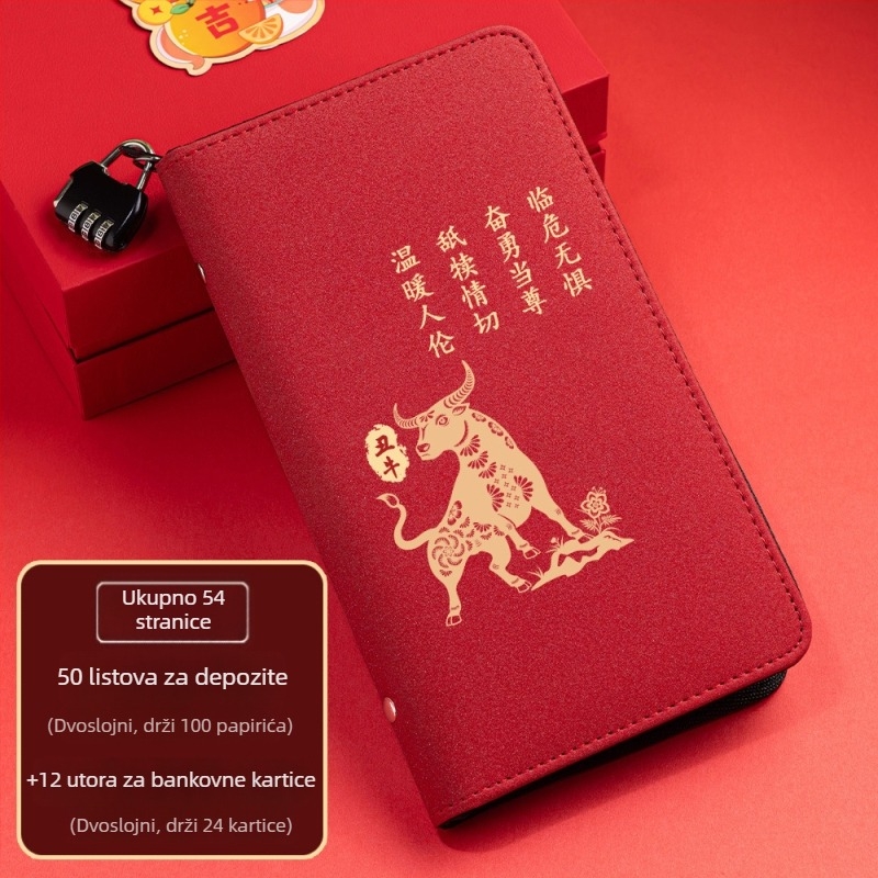 Kožni držač depozitnih listića sa zipom – Serija Dvanaest znakova zodijaka, moguć otisak logotipa