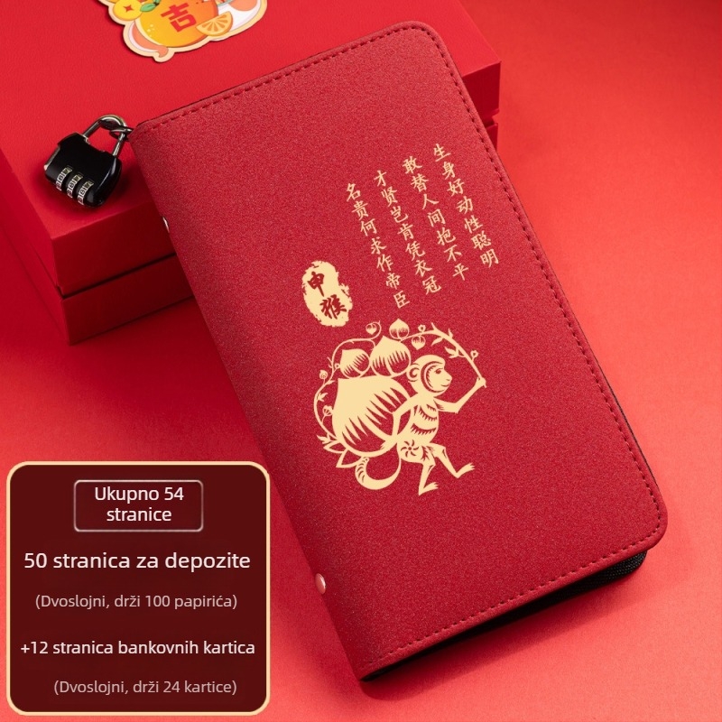 Kožni držač depozitnih listića sa zipom – Serija Dvanaest znakova zodijaka, moguć otisak logotipa