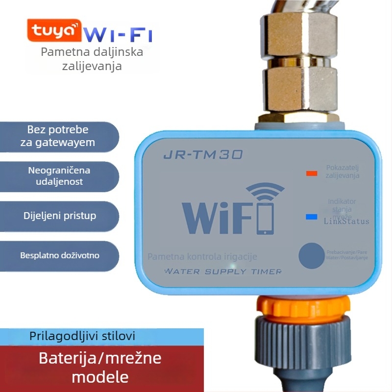 WiFi sustav za navodnjavanje s daljinskim upravljanjem, 4-portno sučelje, USB DC5V napajanje, marka Fine Time