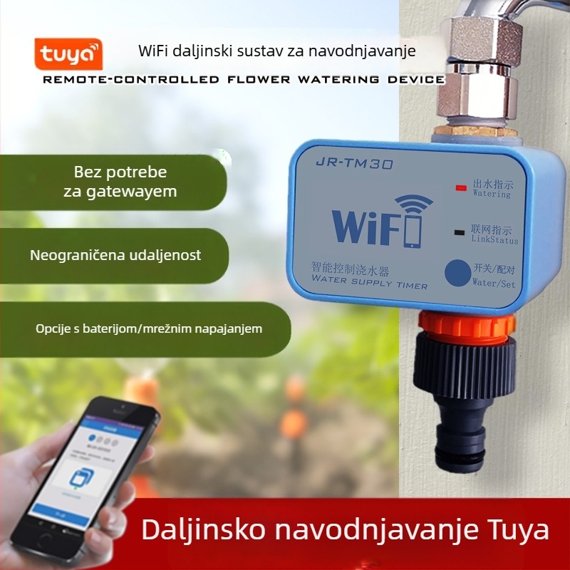 WiFi sustav za navodnjavanje s daljinskim upravljanjem, 4-portno sučelje, USB DC5V napajanje, marka Fine Time