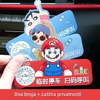 Plastična pločica za parkiranje s QR kodom, prilagodljiva 2D naljepnica