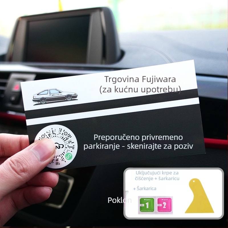Plastična pločica za parkiranje s QR kodom, prilagodljiva 2D naljepnica